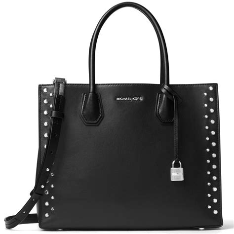 michael kors mercer large metallic leather tote|mercer leather convertible tote.